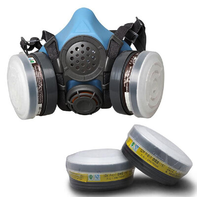 

STRONGST-M50G-1B Gas Mask Respirator Dual Filter Half Face Mask Painting Spraying Silica Gel Mask