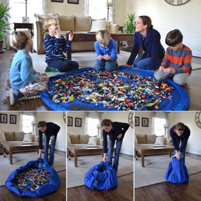 

Large Portable Kids Toy Organizer Storage Bag Play Mat For Lego Rug Box 150CM