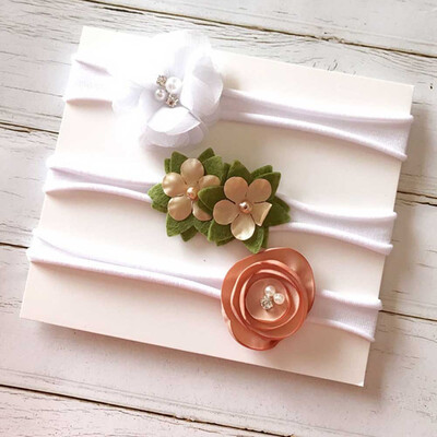 

Baby Girl Elastic Flower Headband Garland Hair Band Wreath Photograph