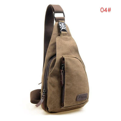 

2018 New Style Fashion Zipper Men Vintage Canvas Satchel Shoulder Sling C Bag