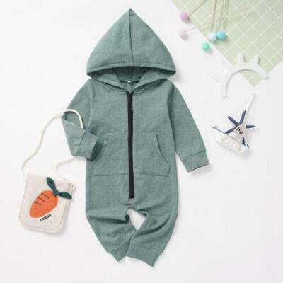 

Newborn Baby Boy Girl Unisex Zipper Romper Bodysuit Jumpsuit Outfits Set Clothes