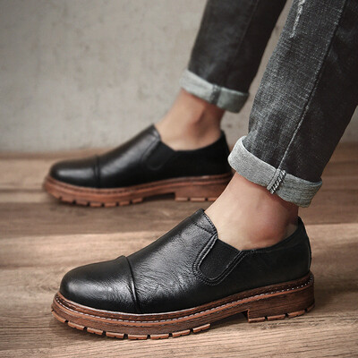 

Mens shoes British wind retro tooling shoes fashion shoes trend male Martin boots low help