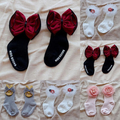 

Fashion Toddler Warm Baby Boy Girl Flower Bow Soft Cotton Socks