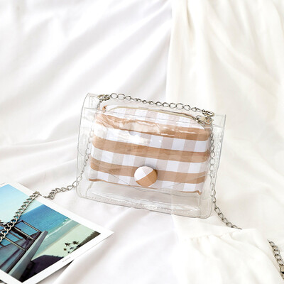 

Tailored Women Wild Diagonal Package Female Jelly Transparent Single Shoulder Mother Bag