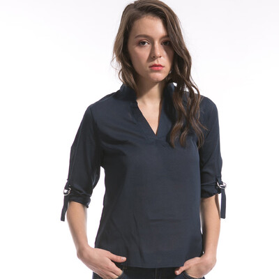 

Starmoon Women Fashion Long Sleeve Chiffon Shirt Tops V-Neck Casual Blouse