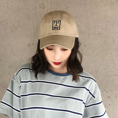

Korean fashion letters embroidered purple cap children summer Harajuku Joker soft top baseball cap visor men