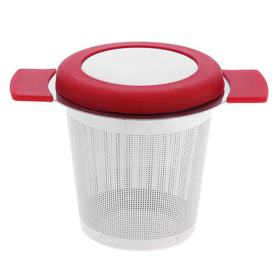 

Stainless Steel Tea Strainers Infuser Steeping Loose Leaf Tea Filter wLid