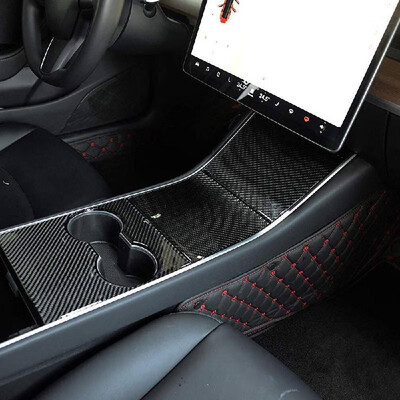 

Car Control Console Armrest-box Trim For Tesla Model 3 18-19 Carbon Fiber Black