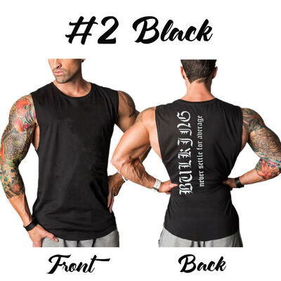 

Mens Printed Fitness Activewear Tops T-Shirt Gym Bodybuilding Muscle Tee Vests