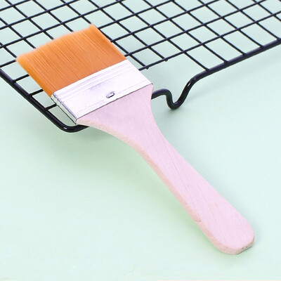 

Toponeto Portable BBQ Brush Oil Painting Brush Wooden Handle Nylon Oil Brush Baking Tool