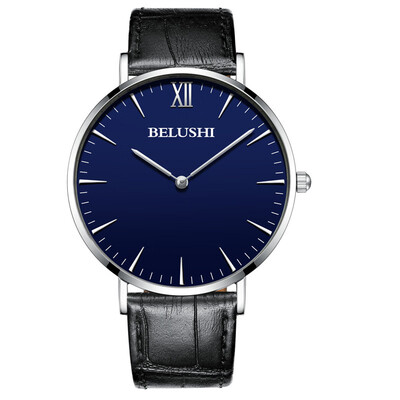 

New ultra-thin mens watch belt waterproof wrist watch student fashion Korean fashion sports quartz watch