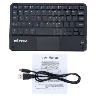 

KKmoon 59 Keys Ultra Slim Thin Mini Bluetooth Keyboard with Touch Pad Panel for Android for Windows PC Tablet Smartphone