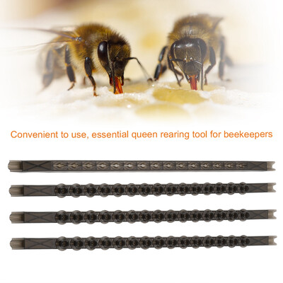 

Greensen 4Pcs Bee Cell Bars Strips with 50Pcs Cell Cups Beekeeping Queen Rearing Tool Supplies Bee Cell Cup Beekeeping Cell Bar