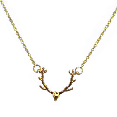 

Temperament Fashionable Jewelry Elk Deer Antlers Pendant Necklace Christmas Gift For Women Girl