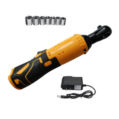 

12V 45Nm Wireless Power Ratchet Wrench 38 Right Angle Spanner LED Work Light