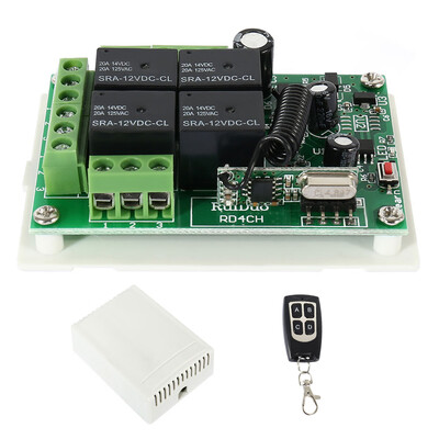 

12V 4CH Channel 433Mhz Wireless Remote Control Switch With 2 Transmitter