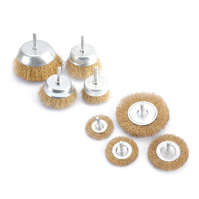 

8pcs 6mm Steel Wire Cup Brushes Rust Corrosion Paint Removal Brushes Electric Grinding Accessories