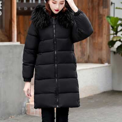 

Roseonmyhand Women Winter Warm Coat Hooded Thick Warm Loose Jacket Long Overcoat