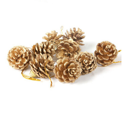 

〖Follure〗9pcs Christmas Pine Cones Bauble Xmas Tree Party Hanging Decoration Ornament