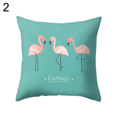 

Flamingo Print Soft Pillow Case Waist Throw Cushion Cover Office Home Decor