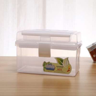 

Toponeto Portable square art box cosmetic kit plastic double storage consolidation box