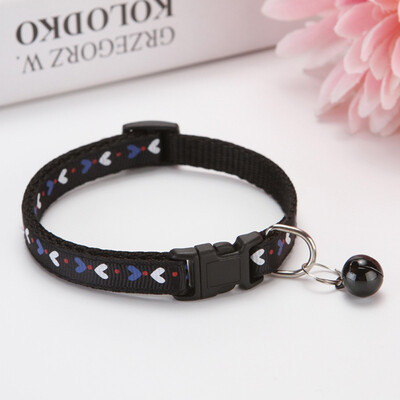 

1Pcs Adjustable Bell Pendant Heart Print Pet Dog Collar Decor Pet Accessories