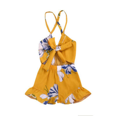 

USA Newborn Baby Girls Floral Sling Jumpsuit One-Piece Sleeveless Romper Outfits
