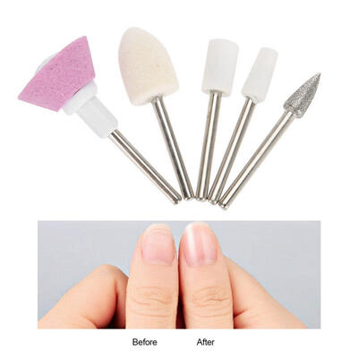 

Greensen 5pcs Set Ceramic Metal Nail Drill Bits Manicure Pedicure Machine Rotary Burr Accessory