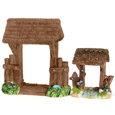 

Siaonvr Fish Tank Aquarium Ornament Decoration Resin Gate Landscape 2 Pack