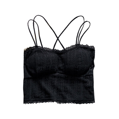 

gkfnmt Crop Top Women Halter Women Camisole Summer Sleeveless Lace Cotton Off Shoulder Slim Solid Color Sexy Strap top Tube