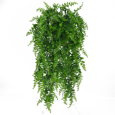 

Artifical Plastic Plant Flower Green Hanging Wall Leaves Room Fake Office Decor