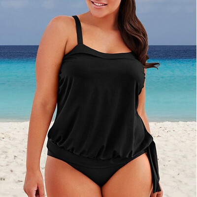 

Roseonmyhand Women Plus Size Print Tankini Swimjupmsuit Swimsuit Beachwear Stiped Swimwear