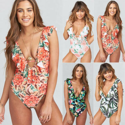 

Sexy Womens One piece Bikini Push-Up Padded Swimwear Swimsuit Bathing Beachwear