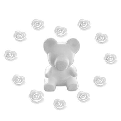 

25cm DIY PE Foam Artificial Flowers Rose Bear Valentines Day Dried Flowers