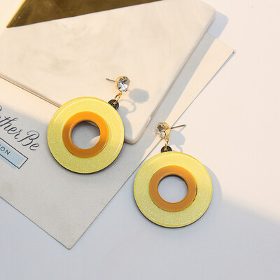 

Aretes de mujer modernos 2018 new design candy color fruit earrings generous minimalist Korean earrings for women