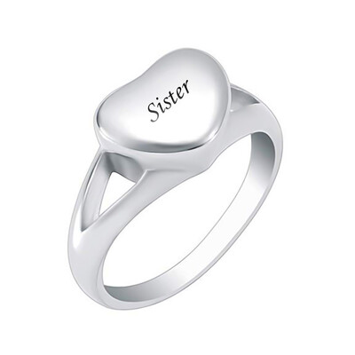 

Fashion 925 Sterling Silver Eternity Ring Love Heart Ash Holder Memorial Finger Ring Cremation Jewelry For Ashes