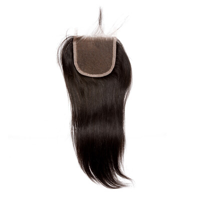 

Dolago Lace Closure Straight Hair 4x4 Indian Virgin Hair Pre Plucked Natural Black Color