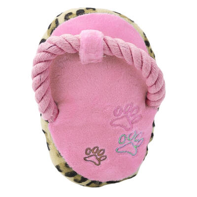 

Cute Slipper Shape Soft Short Plush Dog Puppy Squeaky Chew Bite Play Toys