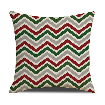 

Siaonvr Christmas Linen Skin Pillow Case Pillow Cushion Elk Snowflake Print 45×45CM