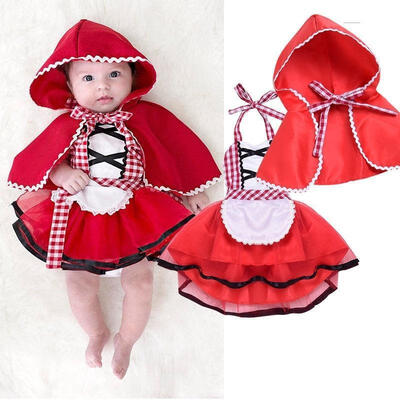 

Cute Newborn Toddler Baby Girl Tutu Skirt Hallween Little Red Riding Hood Kit