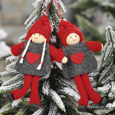 

Gobestart Christmas Plush Santa Old Man Doll Ornaments Creative Gift Xmas Tree Decoration