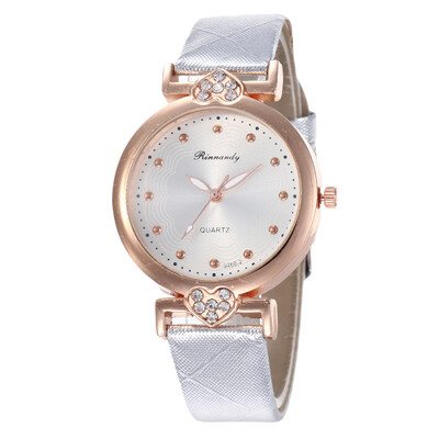 

Summer popular peach heart diamond fashion wild ladies watch simple student watch