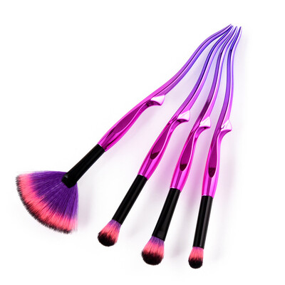 

Gobestart 4pcs Pro Makeup Brushes Set Foundation Powder Eyeshadow Eyeliner Lip Brush Tool