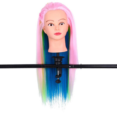 

22426 Inch Colorful Hair Mannequin Head Hairdressing Practice Training Doll Heads Cosmetology Hair Styling Mannequins