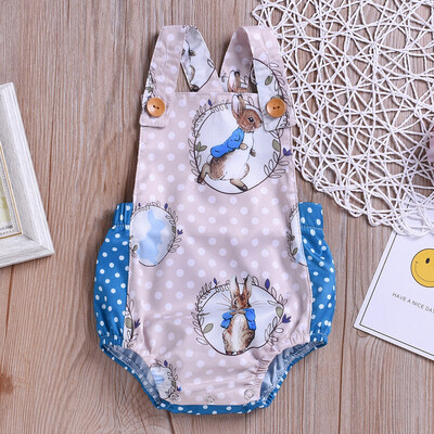 

Easter Kids Baby Girl Cartoon Rabbit Print Bodysuit Romper Sunsuit Clothes