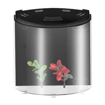 

5L USB LED Fish Tank Half Moon Mini Aquarium Acrylic Capacity