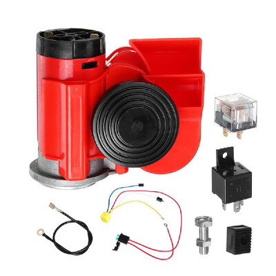 

Air Jet Horn Red 12V 150dB Twin Tone Loud for Car Truck SUV RV Boat