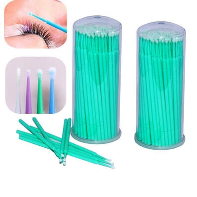 

Pro 100PCS Eyelash Extension Disposable Swab Applicators Micro Brush GL