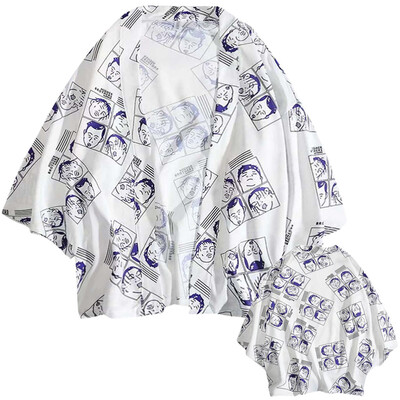 

Toponeto Fashion Lovers Individuality Print Top Blouse Kimono Hot Spring Clothing