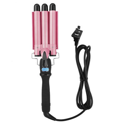 

Greensen 110V 22mm Digital Display Ceramic 3 Barrels Hair Curling Curler Wand Hairstyle Tool US